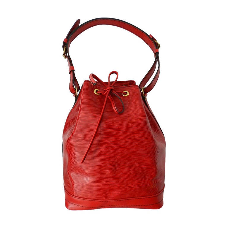 Louis Vuitton Red EPI Noe Bag - Vintage 1988