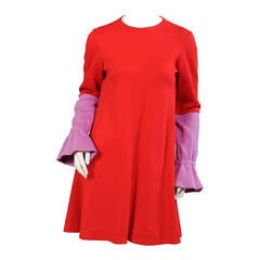 Rudi Gernreich for Harmon Knitwear Red & Orchid Dress