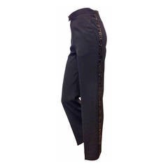 Jean Paul Gaultier Black Buttoned Slacks