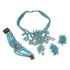 Important Coppola e Toppo Crystal Leaf Parure 3