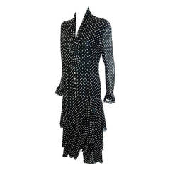 Emanuel Ungaro  silk  Polka Dot   Dress