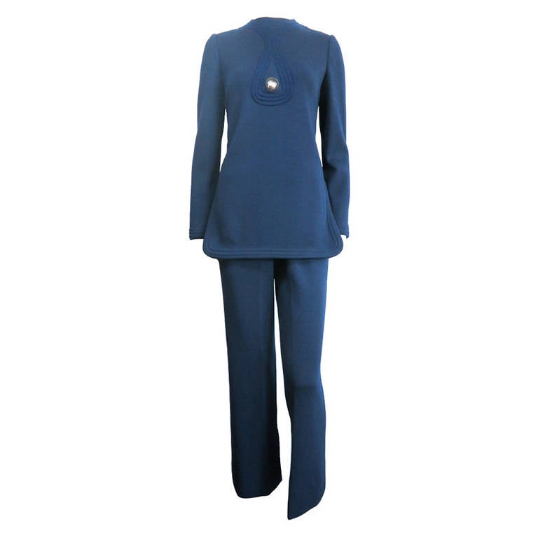 1960s PIERRE CARDIN 'Space Age' 2pc. tunic & pant set