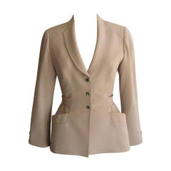1980er Thierry Mugler Jacke aus feiner Wolle (38 Fr)