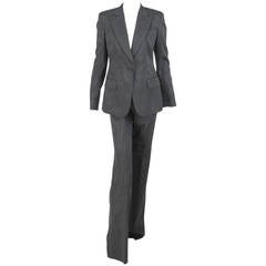 Gucci grey faille pant set NWT 12