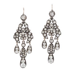 Georgian Diamond Chandelier Earrings