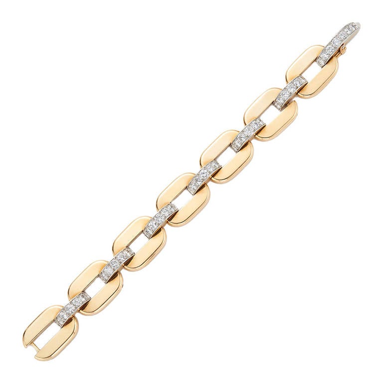 Cartier Diamond Yellow Gold Bracelet