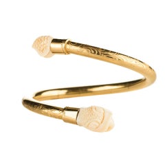 Couleurs De Geraldine Gold Bracelet Nut Ivory Handmade in Italy