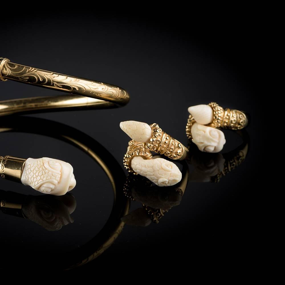 Couleurs De Geraldine Gold Bracelet Nut Ivory Handmade in Italy For Sale 3