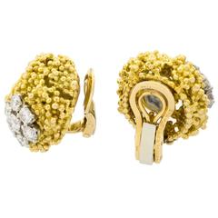 Boucheron Diamonds Caviar and White Gold Earrings