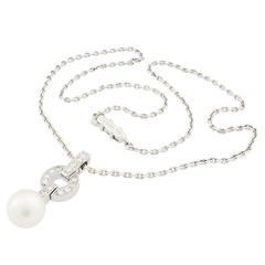 Cartier Himalia White Gold Diamonds Pearl Necklace 8