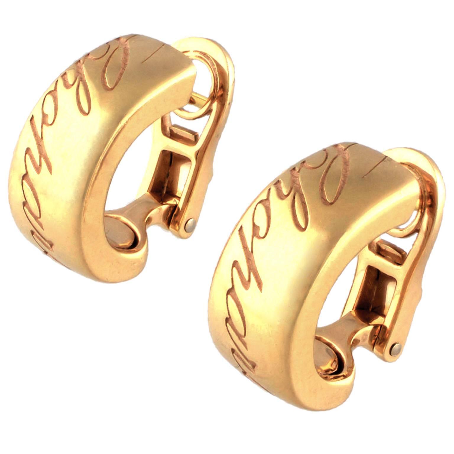 Chopard Chopardissimo 18K Rose Gold Earrings For Sale