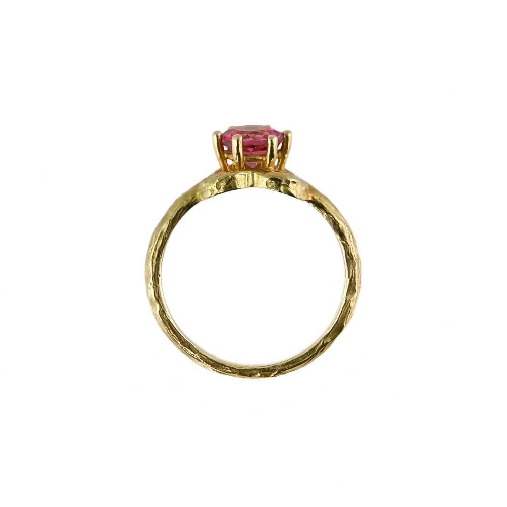 Women's Barbara Dini Gioielli Pink Tourmaline Gold Romantic Ring