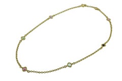 Yellow Gold Multi Gem Chain Necklace