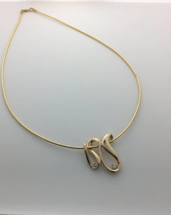 14 Karat Yellow Gold Diamond Slide