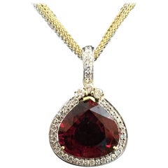 Spark Creations 18K One-of-Kind Rubellite and Diamond Enhancer