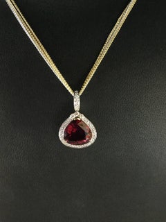 Spark Creations 18K One-of-Kind Rubellite and Diamond Enhancer