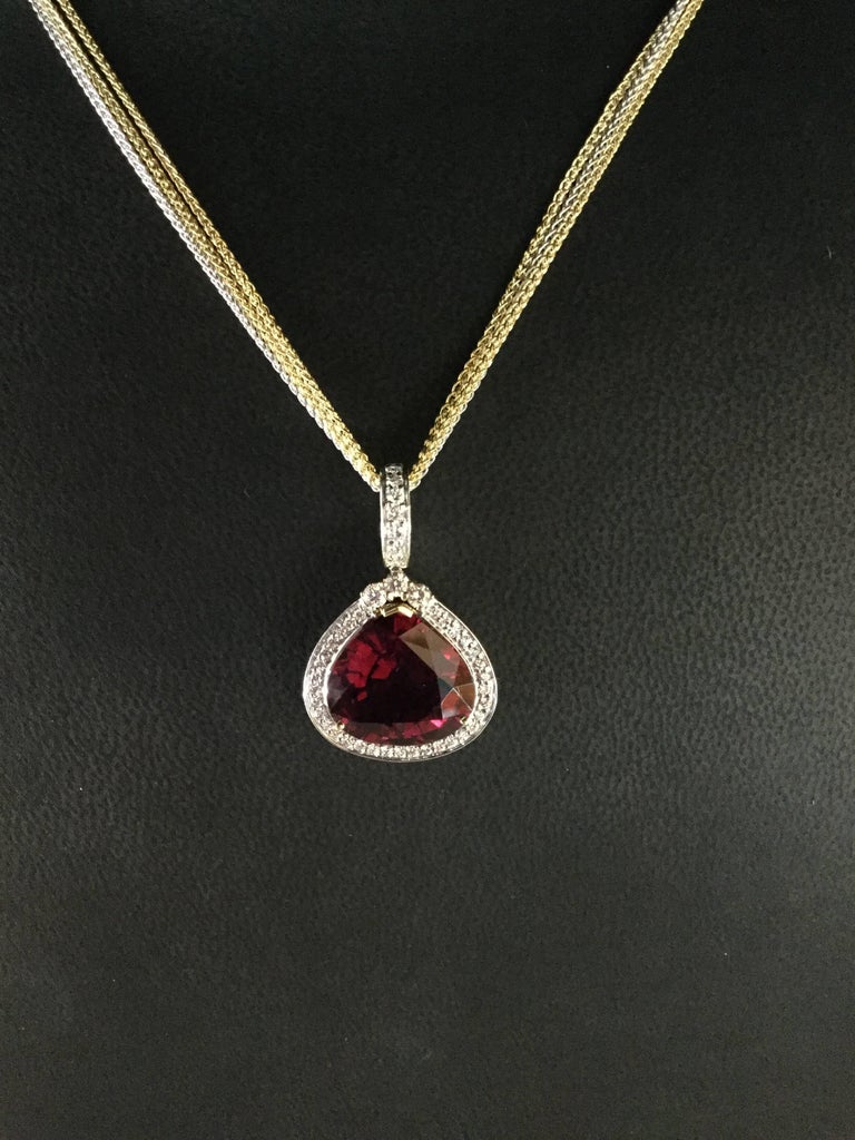 Spark One-of-Kind Rubellite and Diamond Enhancer For Sale at 1stdibs