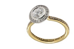 Ritani Micropave Bezel Set Diamond Ring