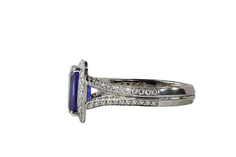 Mark Patterson Sapphire and Diamond Platinum Cocktail Ring For Sale at ...