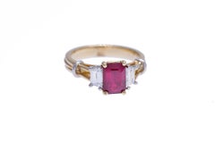 Geiss & Sons 18 Karat Ruby and Diamond Ring