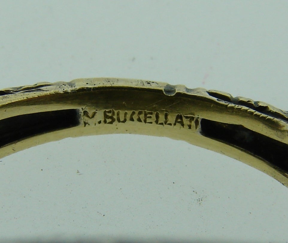 1950s Mario Buccellati Yellow Sapphire Diamond Gold Ring 6