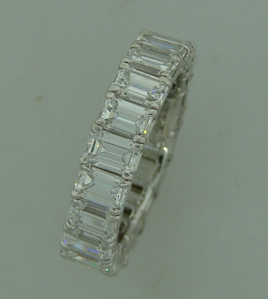 Harry Winston Diamond Platinum Eternity Band Ring In Excellent Condition In Beverly Hills, CA