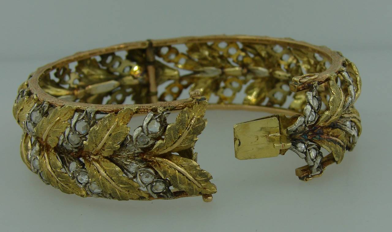 Mario Buccellati 18k Gold Vintage Bracelet Bangle Jewelry In Good Condition For Sale In Beverly Hills, CA