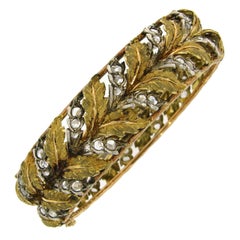 Mario Buccellati 18k Gold Retro Bracelet Bangle Jewelry