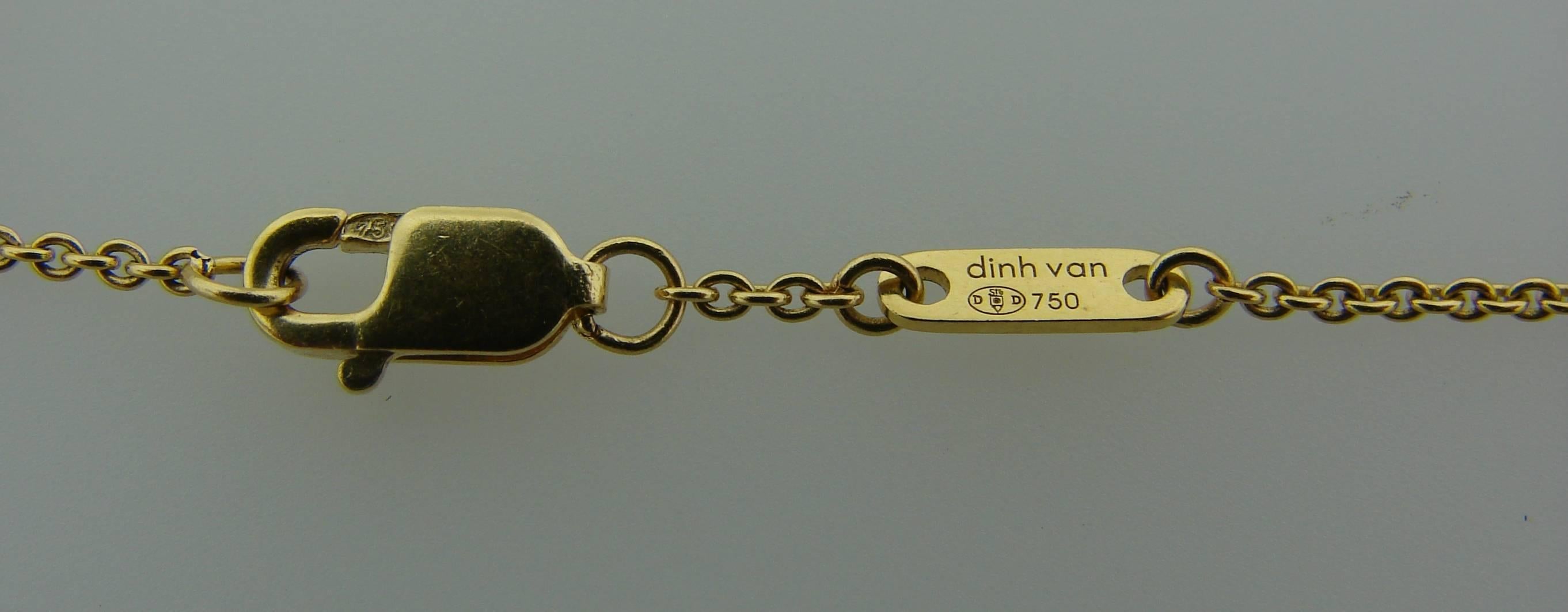 Dinh Van 24 karat Gold Pendant Necklace 2