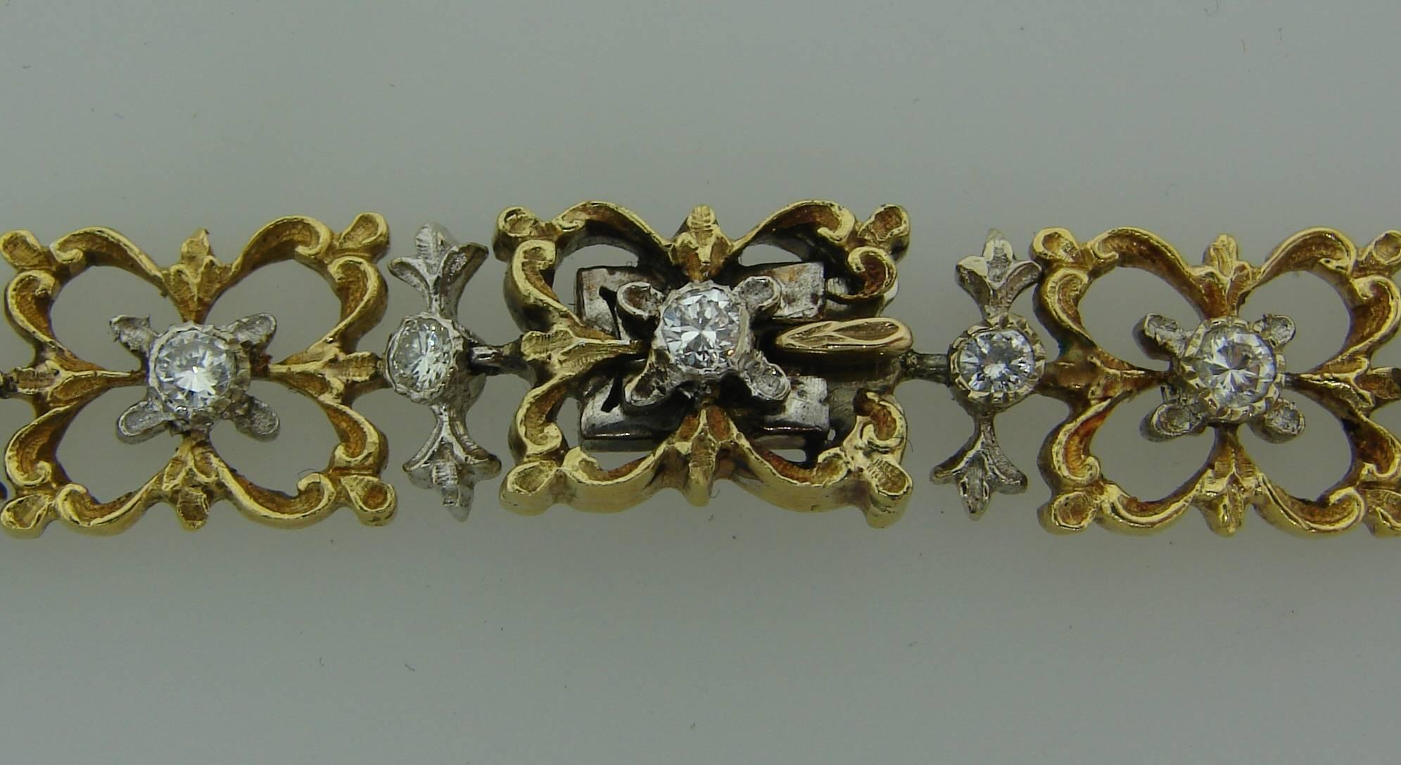 1990s Buccellati Diamond Gold Necklace 4
