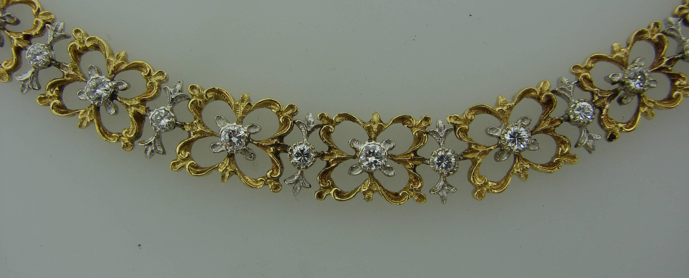 1990s Buccellati Diamond Gold Necklace 2