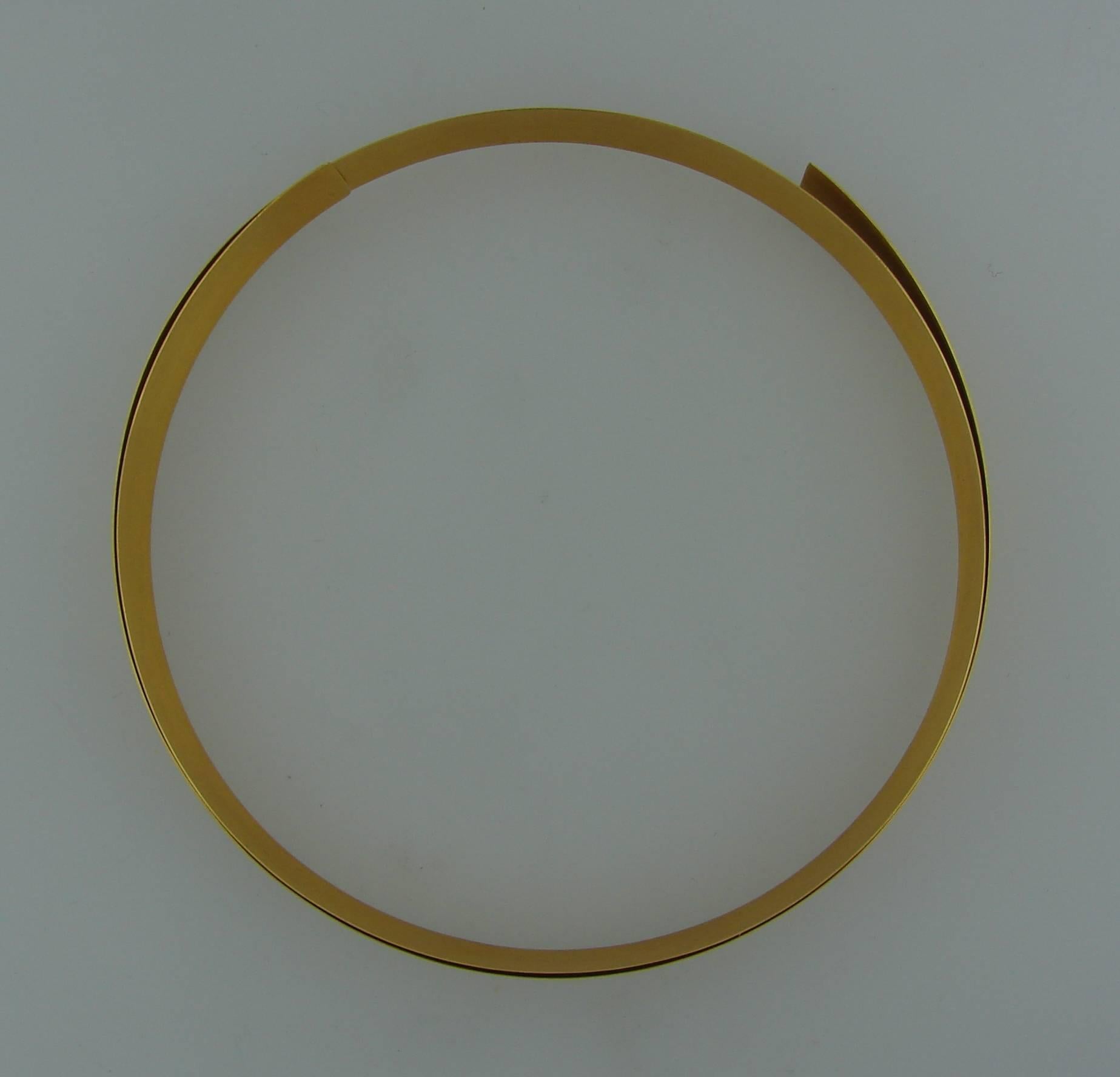 Women's or Men's Yellow Gold Choker Necklace