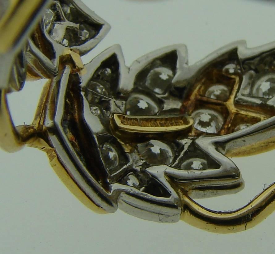 Tiffany & Co. Schlumberger Diamond Gold Platinum Band Ring 4