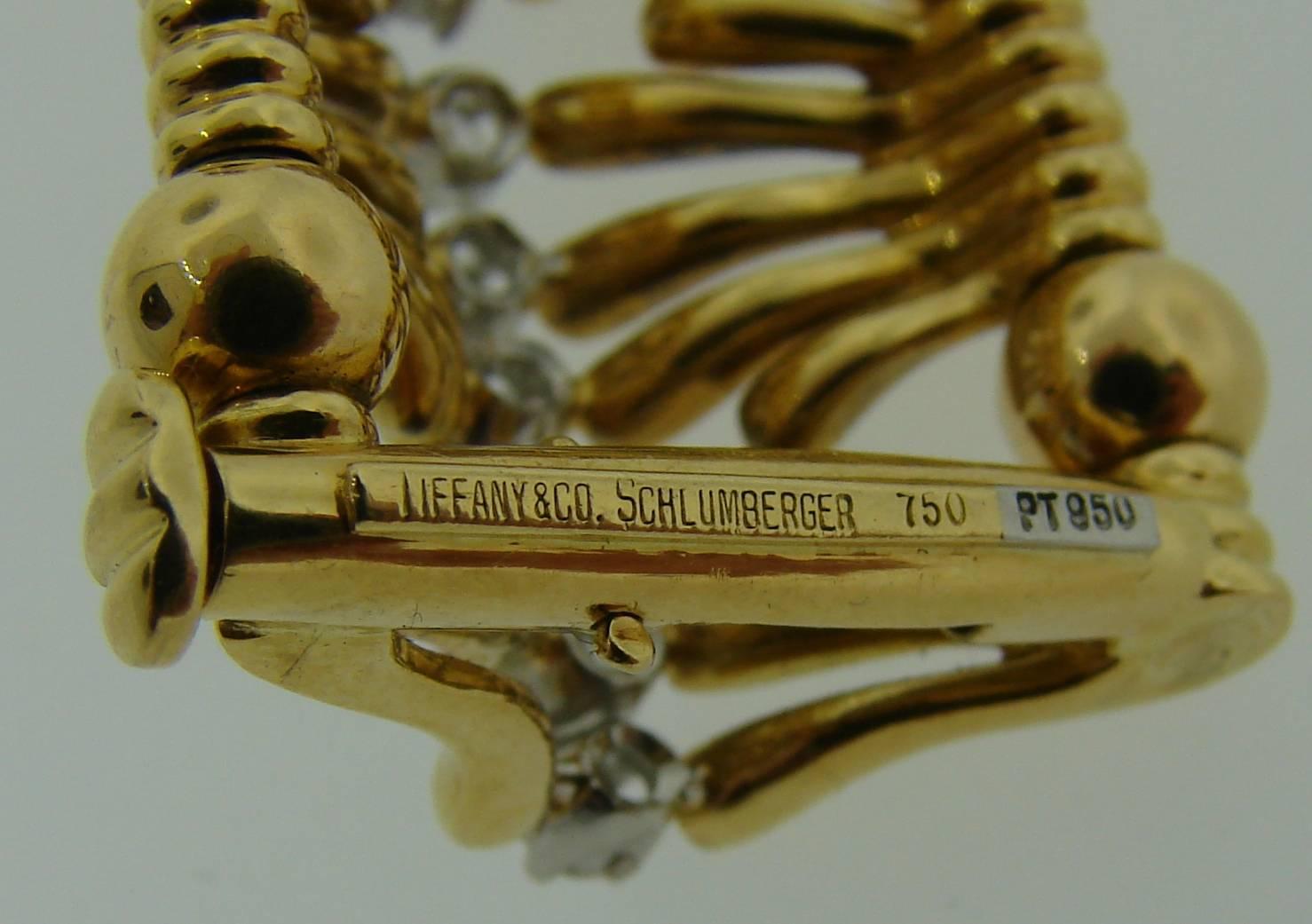 Tiffany & Co. Schlumberger Diamond Gold Bracelet 4