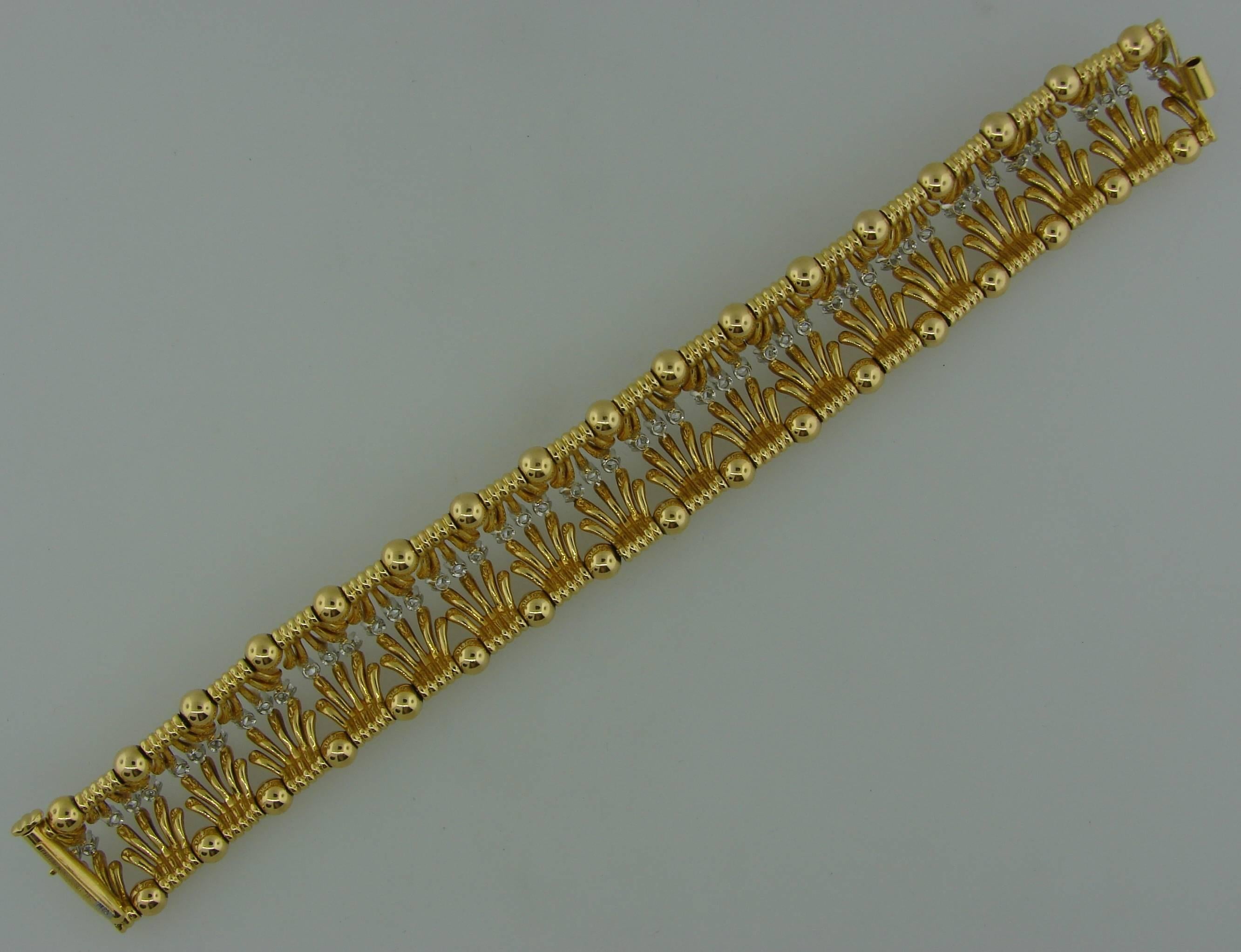 Tiffany & Co. Schlumberger Diamond Gold Bracelet 3