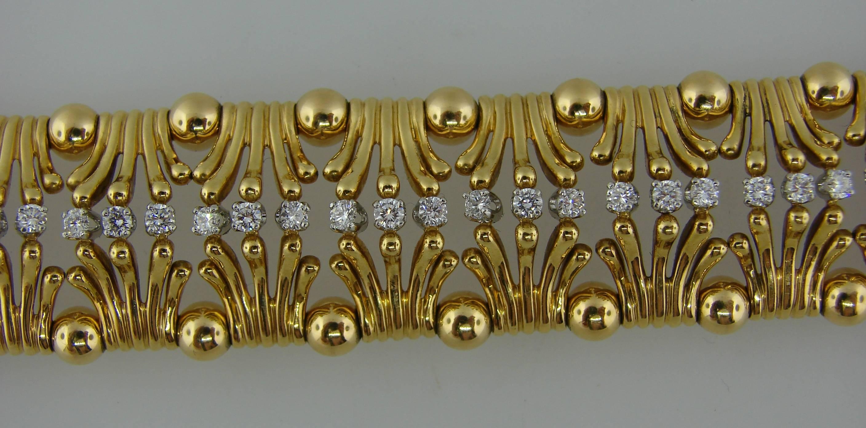 Tiffany & Co. Schlumberger Diamond Gold Bracelet 2