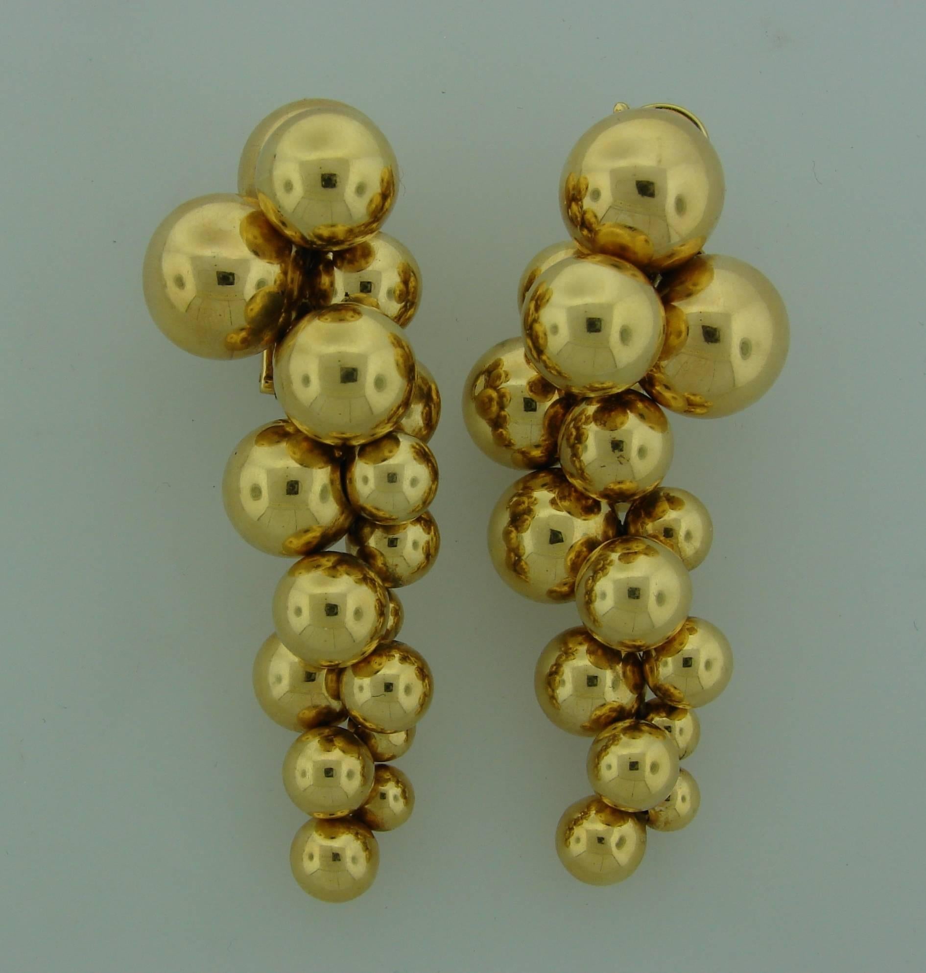Women's 1980s Marina B Gold Earrings