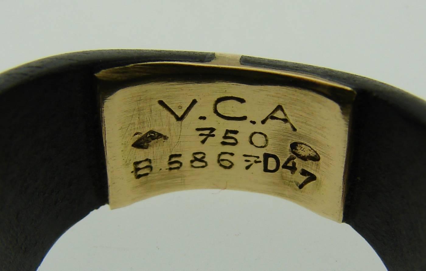 1980s Van Cleef & Arpels Wood Gold Bangle Bracelet Ring Earrings Set 3