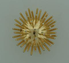 1950s Cartier Diamond Gold Sputnik Clip Pin Brooch