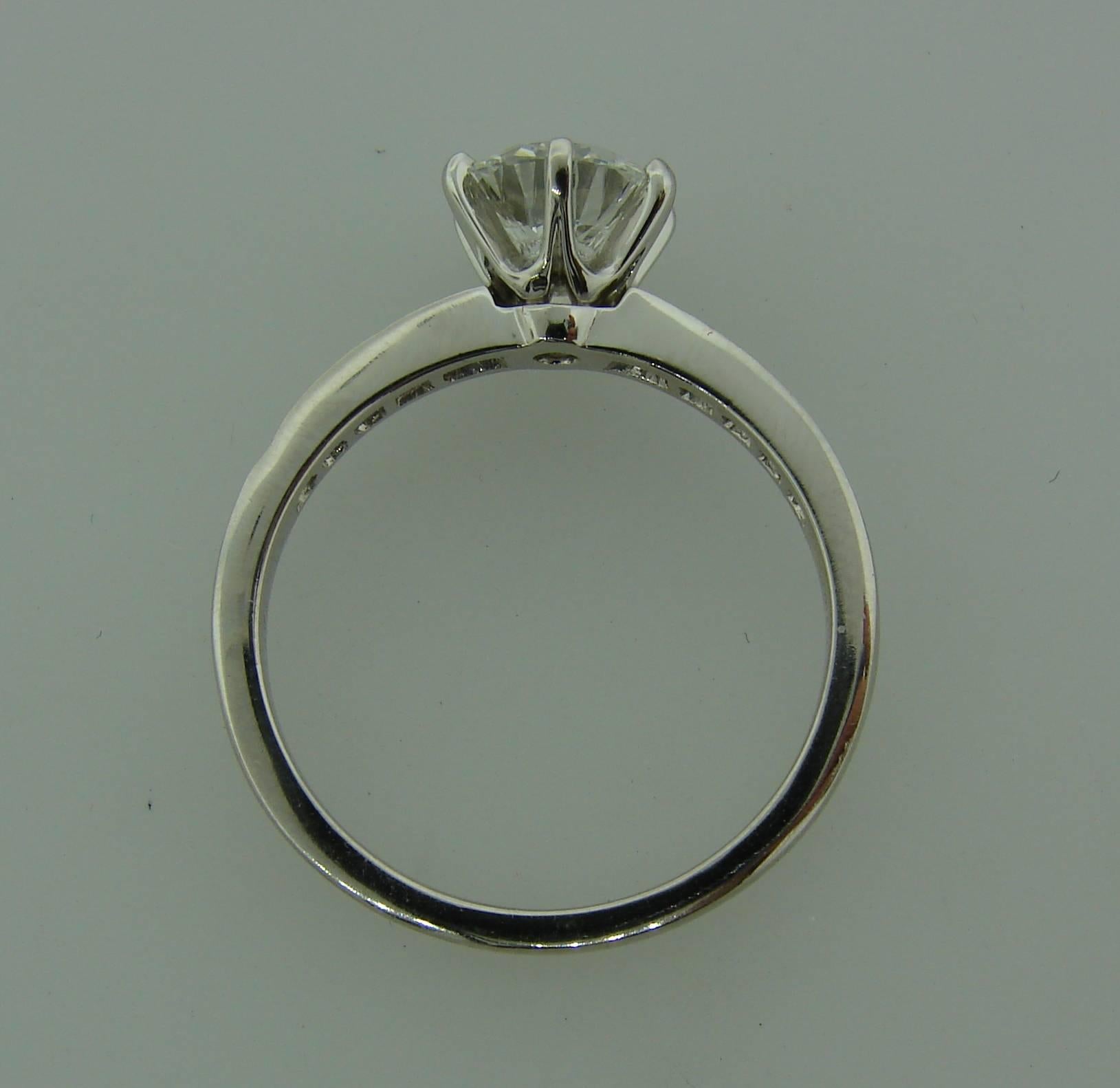 Tiffany & Co. 1.50 Carat Diamond Platinum Ring 1