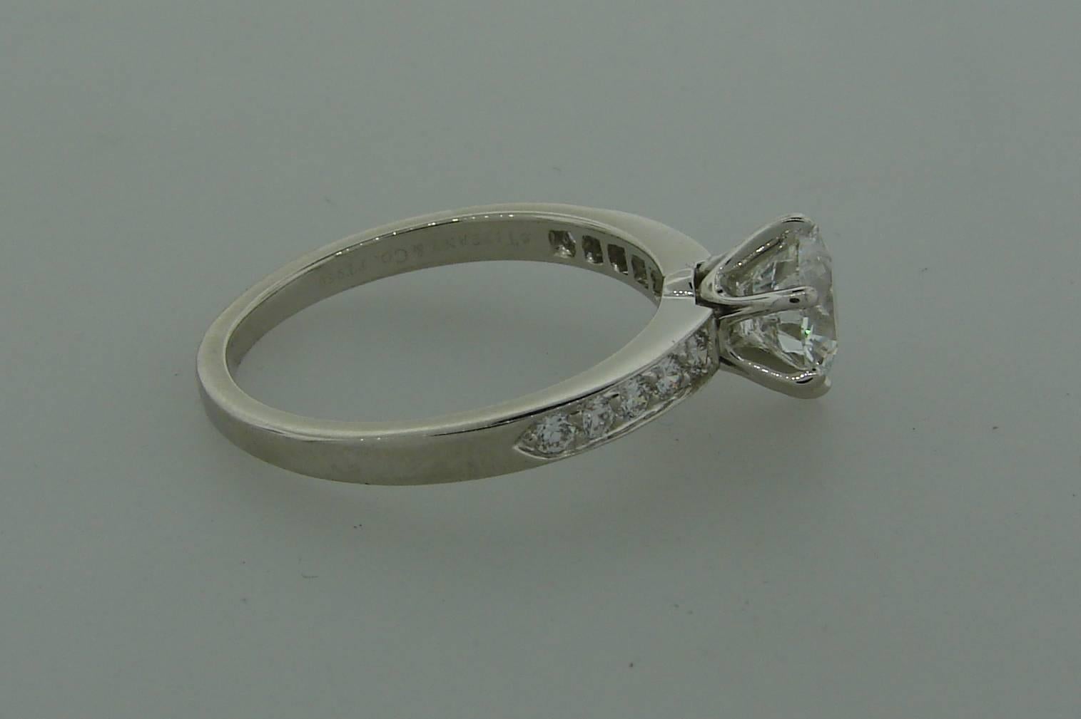 Tiffany & Co. 1.50 Carat Diamond Platinum Ring 2