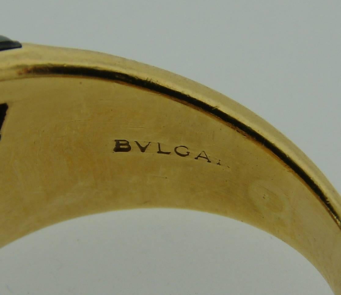 1980s Bulgari Pearl Hematite Yellow Gold Earrings and Ring Set 1