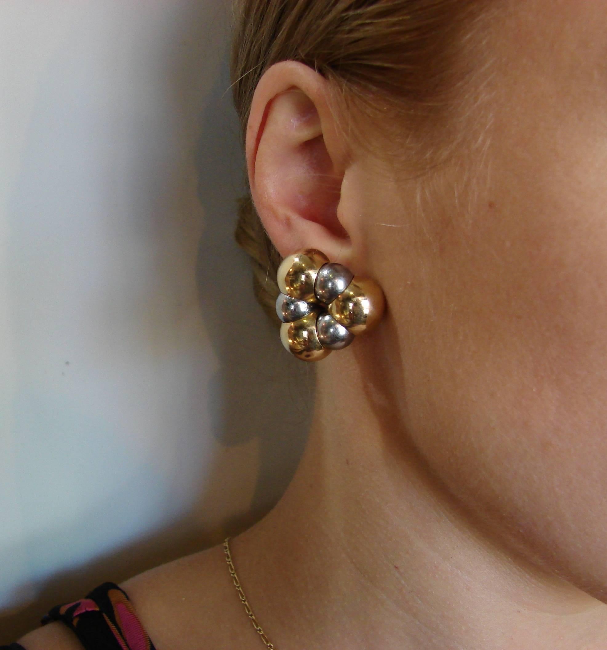 1980s Marina B Gold Earrings 2