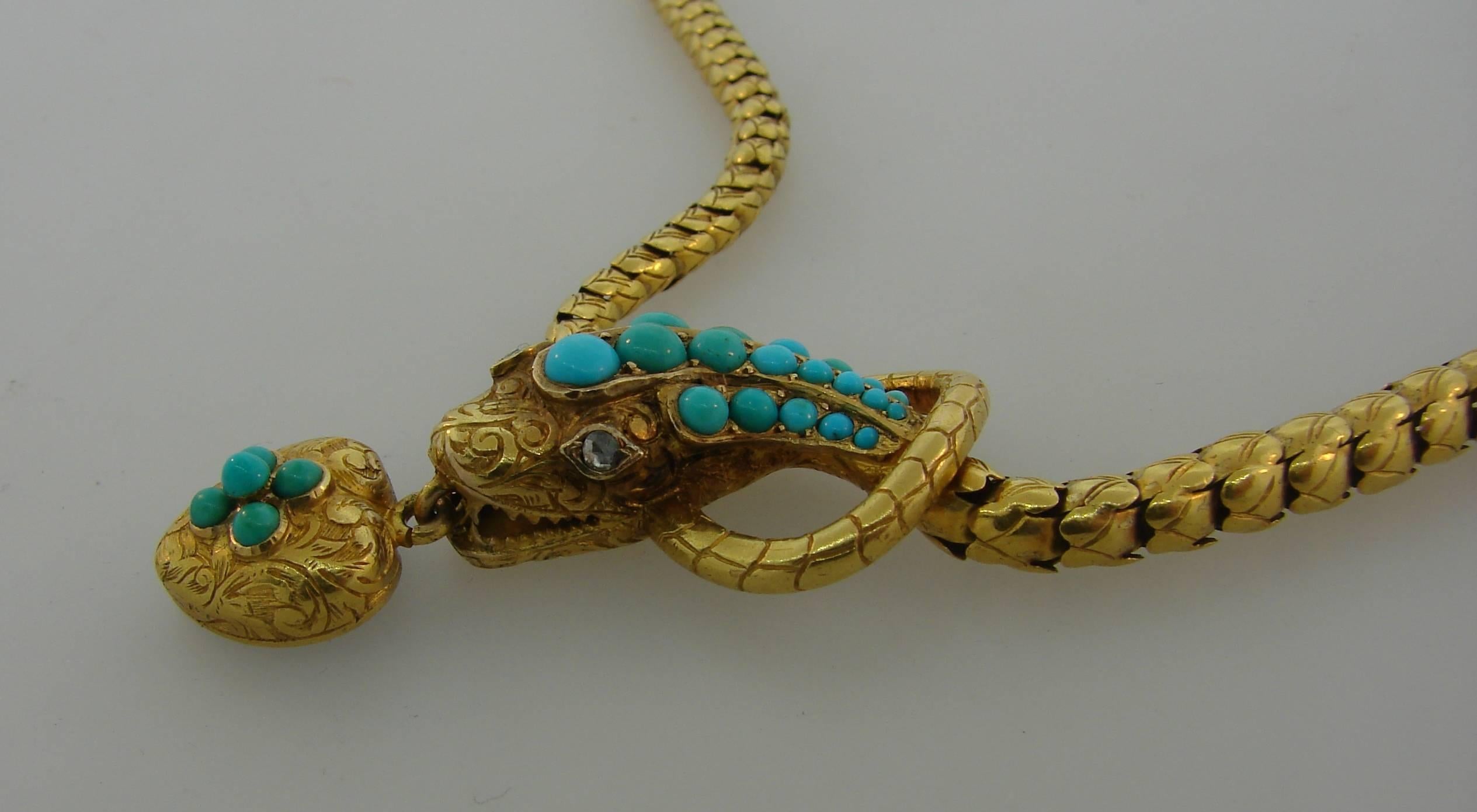 victorian serpent necklace