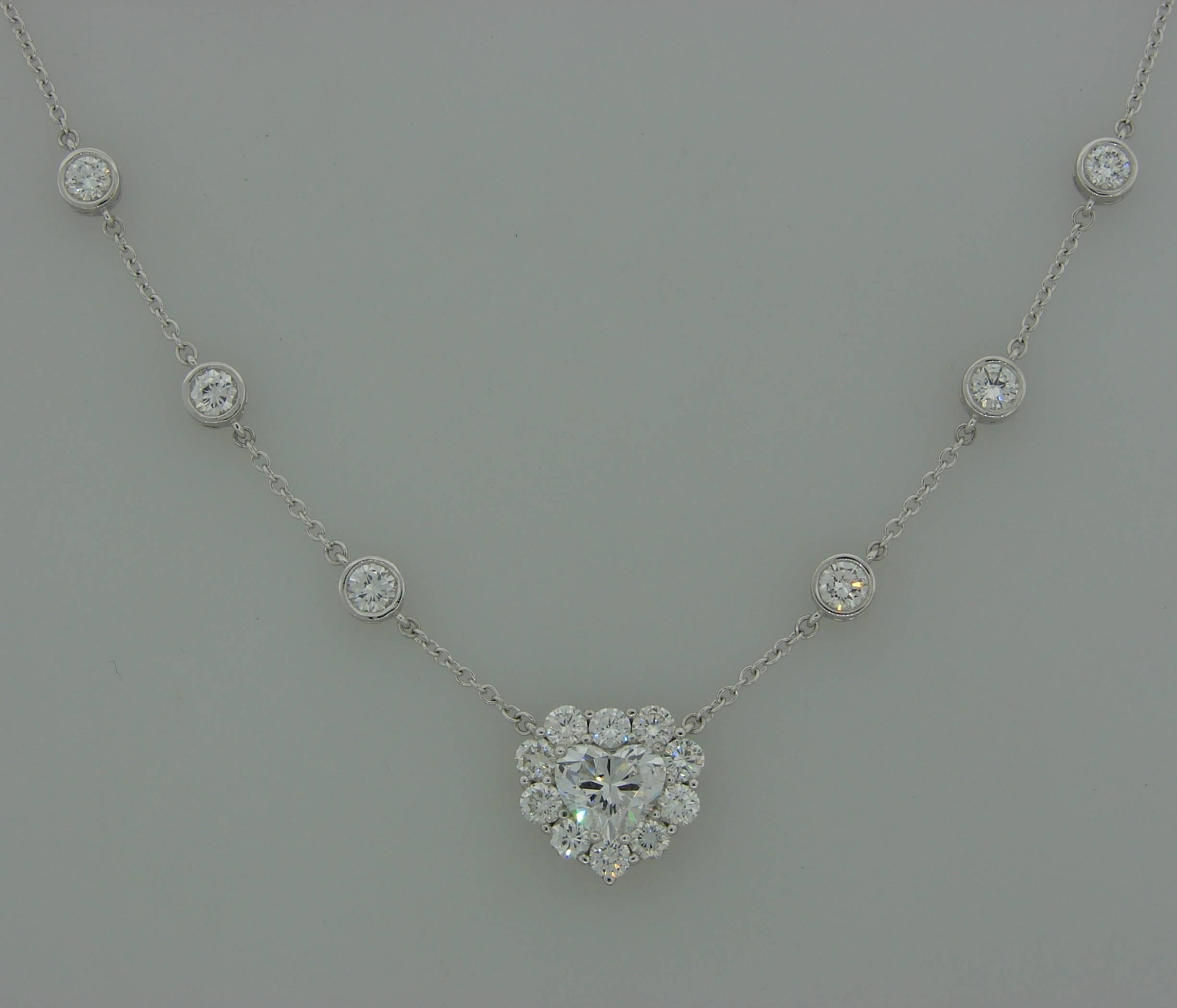 heart shaped diamond pendant designs