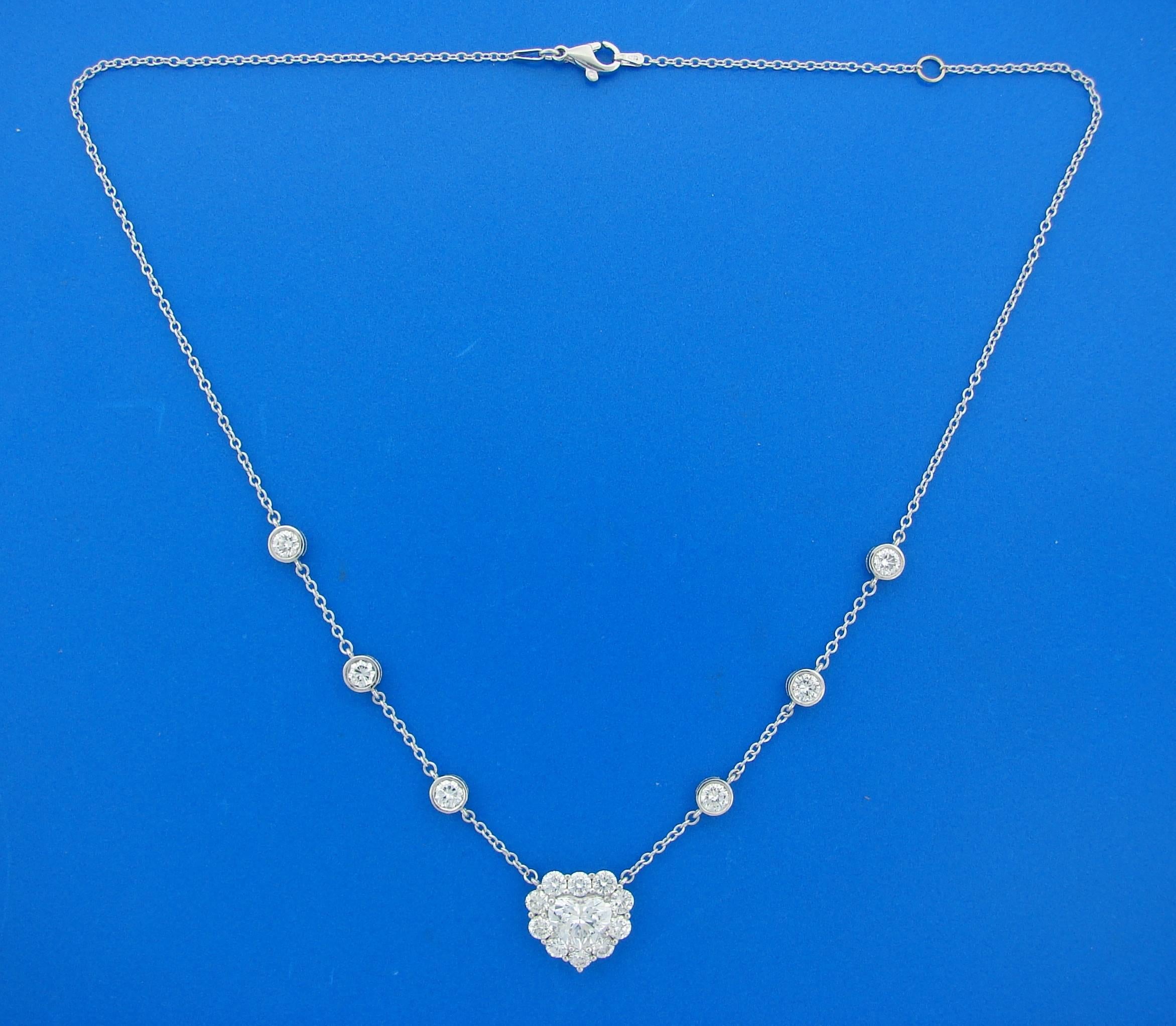 heart shaped diamond necklace