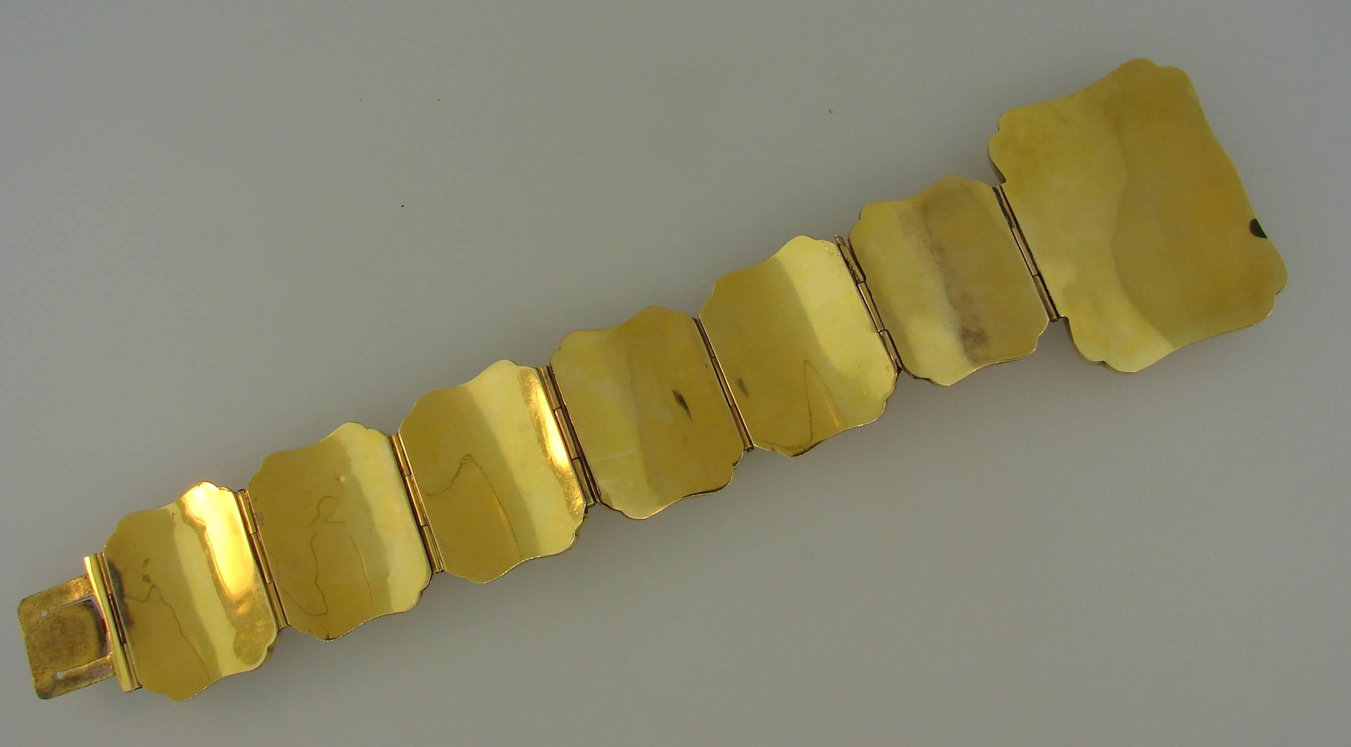 French Victorian Enamel Gold Bracelet  4