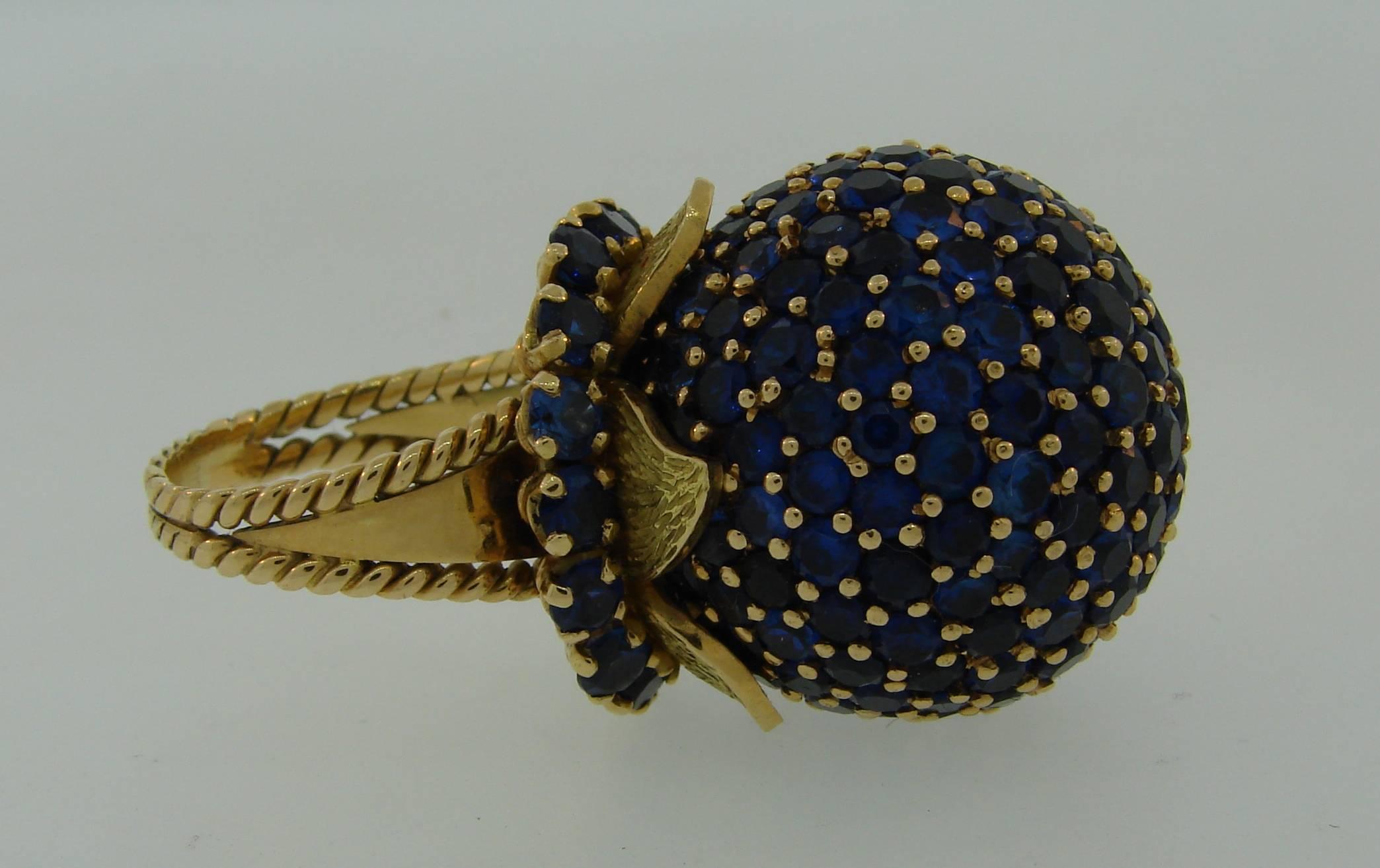 1970s Sapphire Gold Ring 2