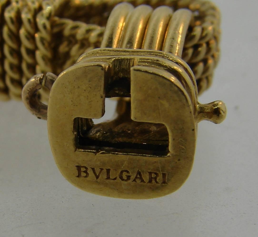 1970s Bulgari Bvlgari Gold Bow Link Bracelet 3