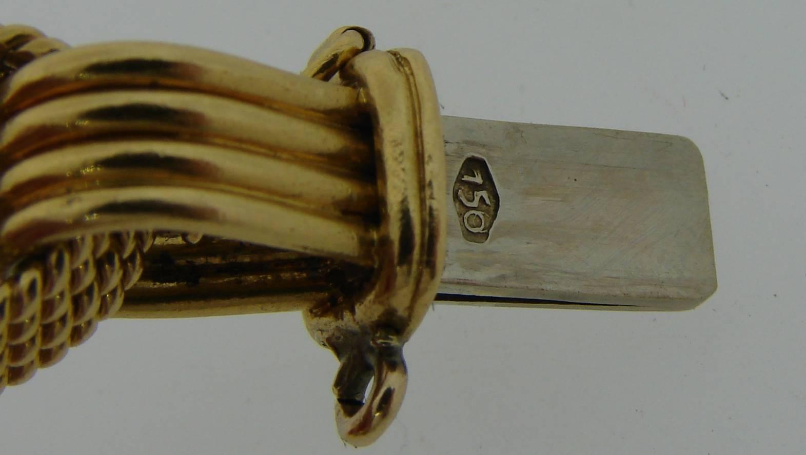 1970s Bulgari Bvlgari Gold Bow Link Bracelet 4